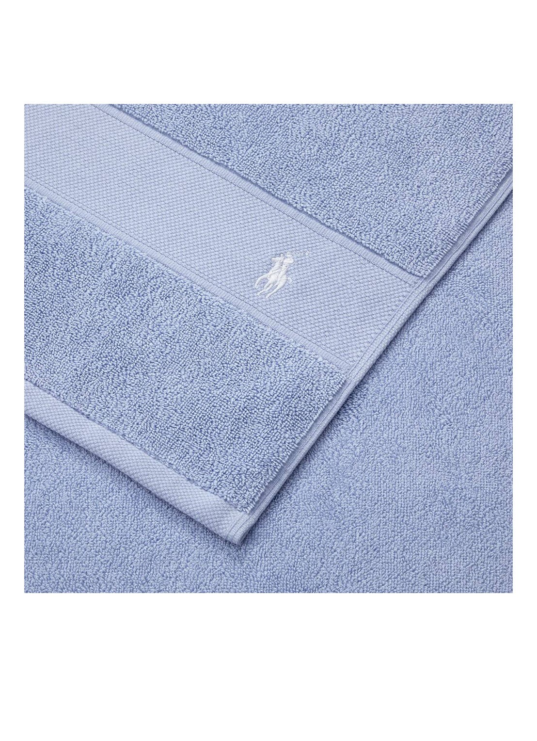Ralph Lauren Polo Player badlaken - 600 gr/m2 - 70 x 140 cm - voorkant 2 lichtblauw
