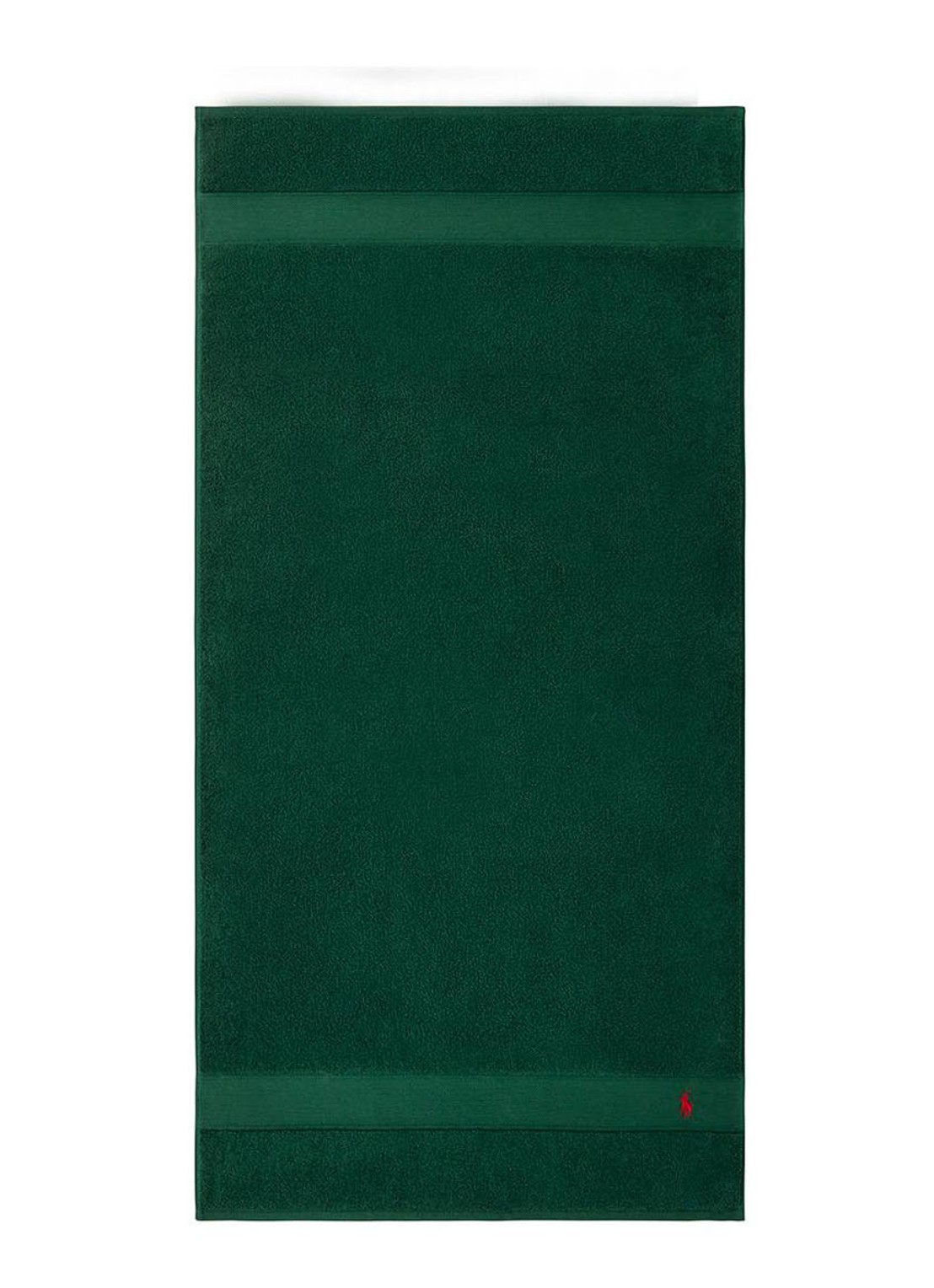 Ralph Lauren Polo Player badlaken - 600 gr/m2 - 70 x 140 cm - voorkant 3 donkergroen