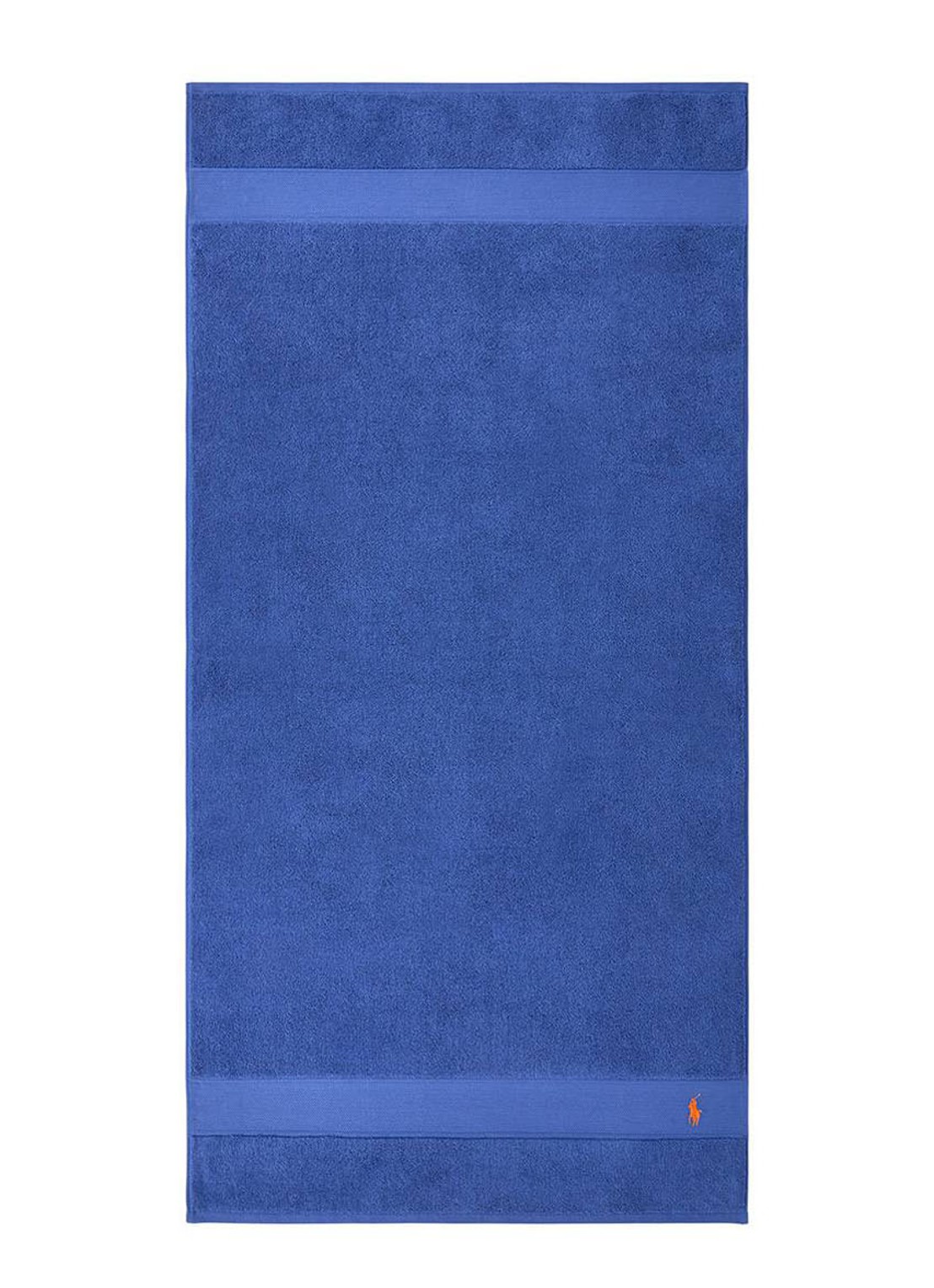 Ralph Lauren Polo Player badlaken - 600 gr/m2 - 70 x 140 cm - voorkant kobaltblauw