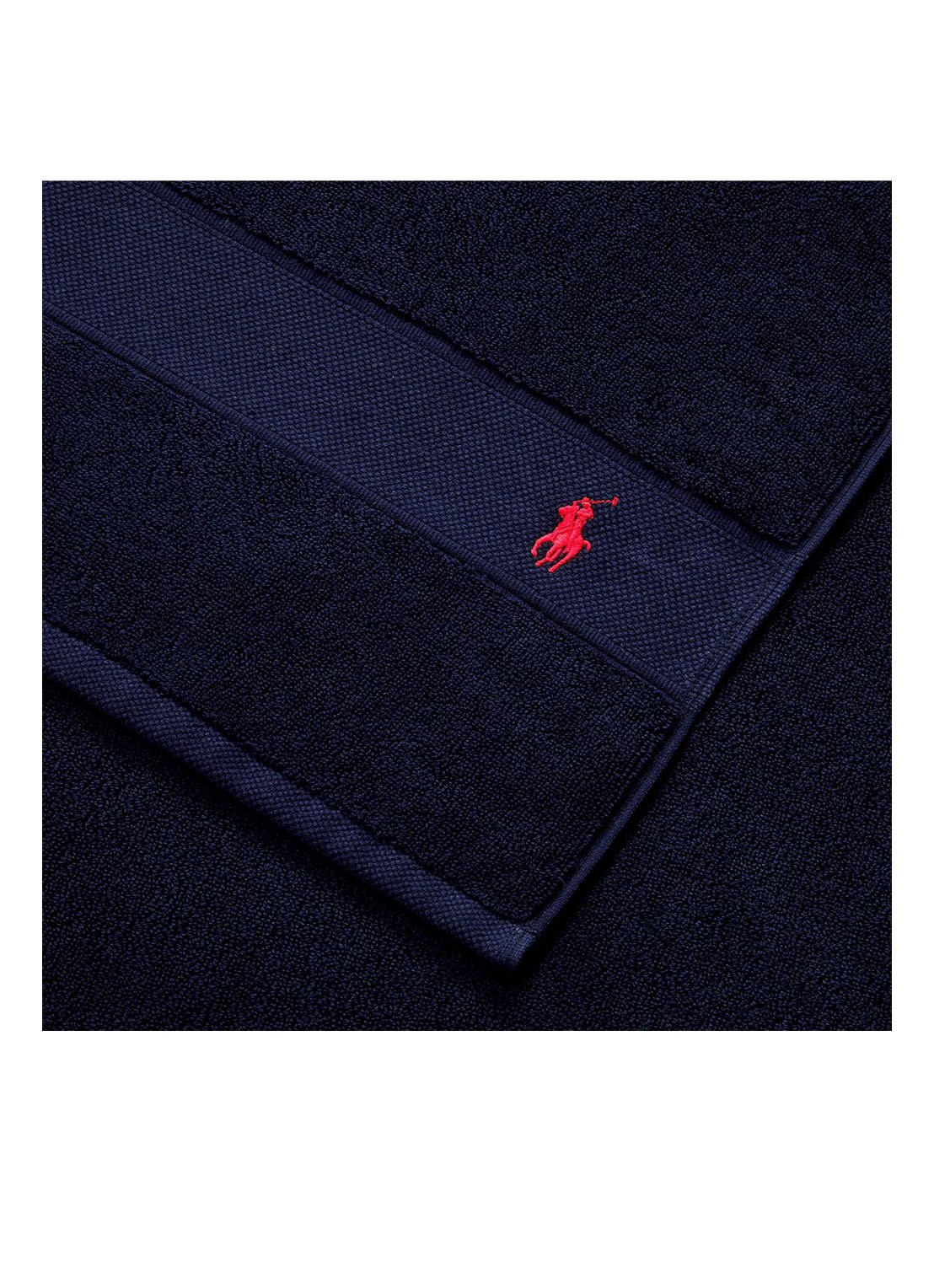Ralph Lauren Polo Player badlaken - 600 gr/m2 - 70 x 140 cm - voorkant 3 donkerblauw