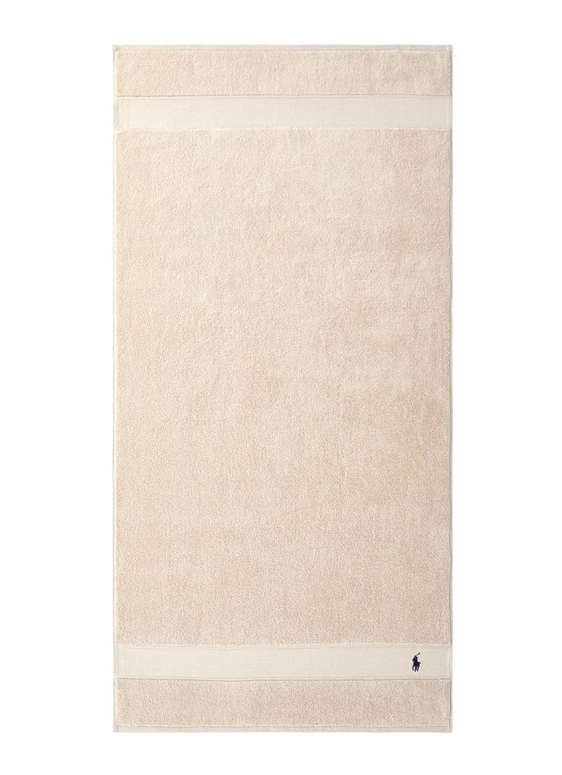 Ralph Lauren Polo Player badlaken - 600 gr/m2 - 70 x 140 cm - voorkant 2 beige