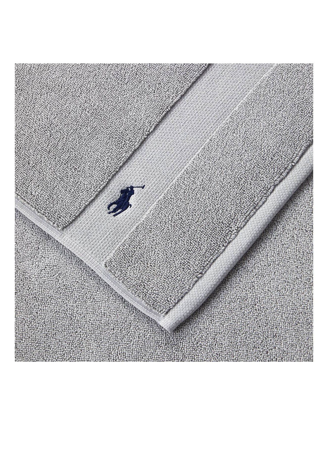 Ralph Lauren Polo Player badmat 55 x 90 cm - voorkant 3 lichtgrijs