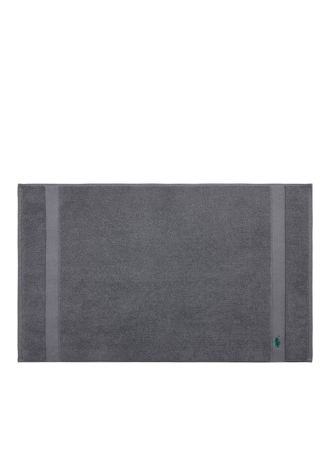 Ralph Lauren Polo Player badmat 55 x 90 cm - voorkant 2 donkergrijs