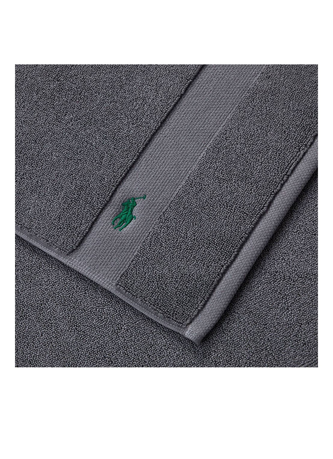 Ralph Lauren Polo Player badmat 55 x 90 cm - voorkant 3 donkergrijs