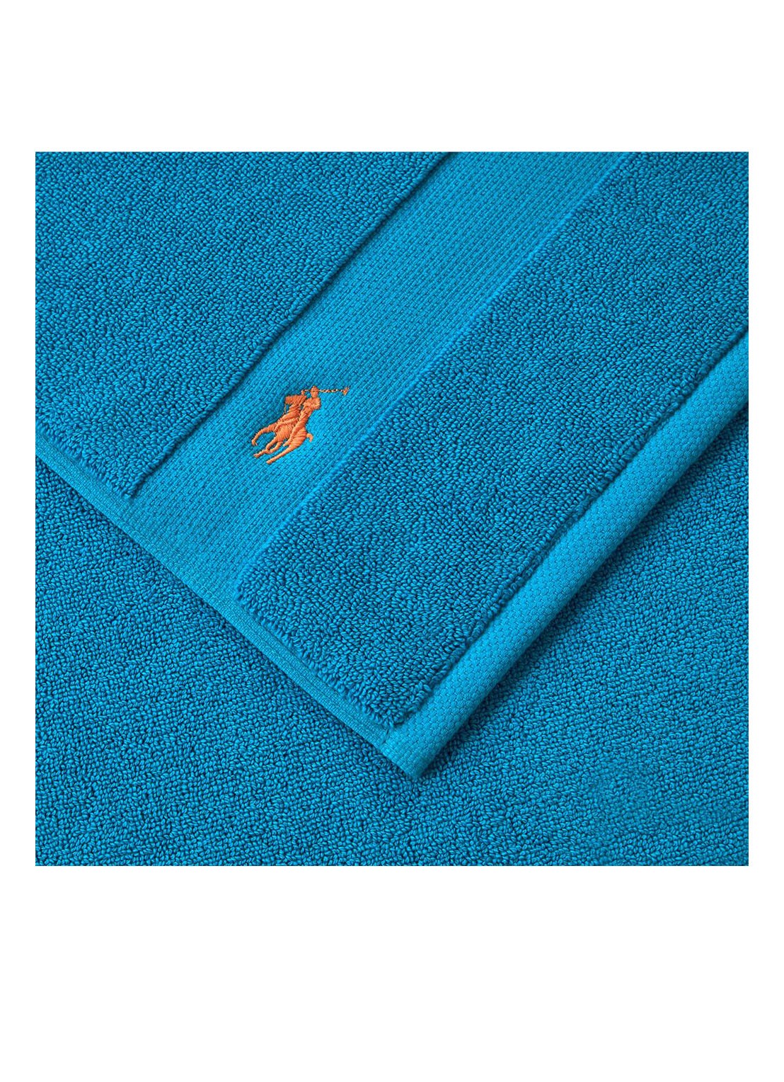Ralph Lauren Polo Player badmat 55 x 90 cm - voorkant 2 turquoise