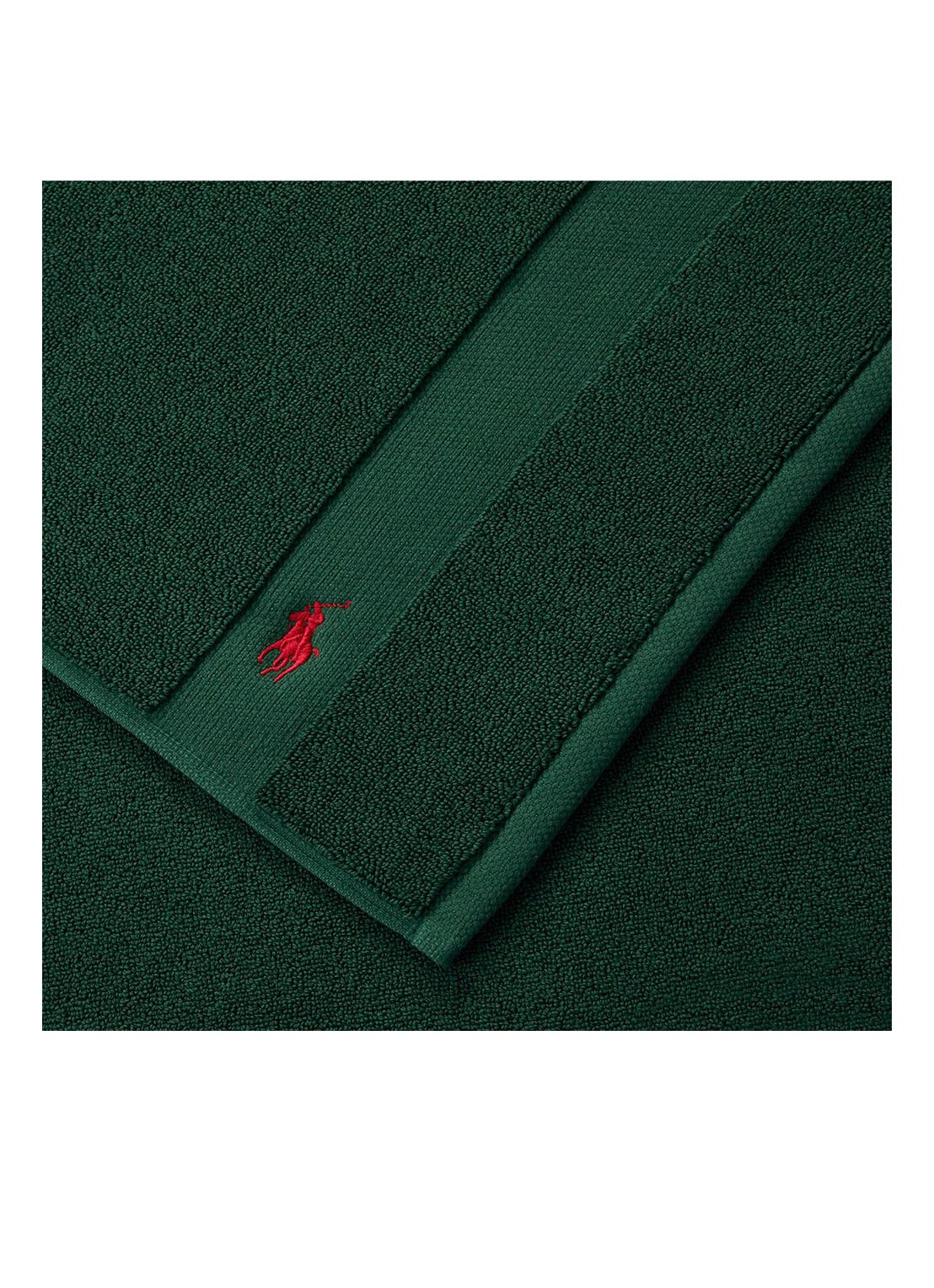 Ralph Lauren Polo Player badmat 55 x 90 cm - voorkant 2 donkergroen