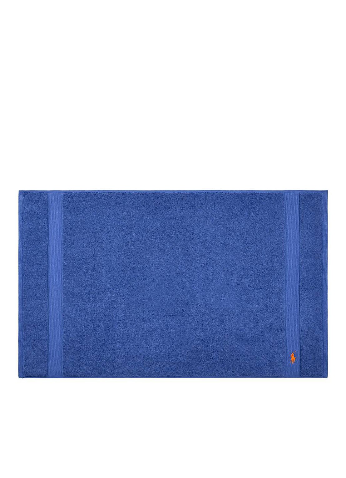 Ralph Lauren Polo Player badmat 55 x 90 cm - voorkant kobaltblauw
