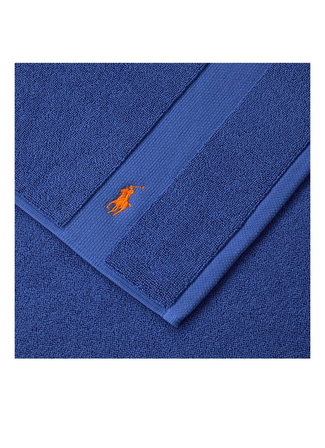 Ralph Lauren Polo Player badmat 55 x 90 cm - voorkant 2 kobaltblauw