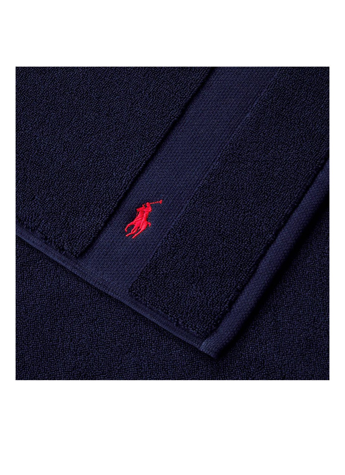 Ralph Lauren Polo Player badmat 55 x 90 cm - voorkant 2 donkerblauw