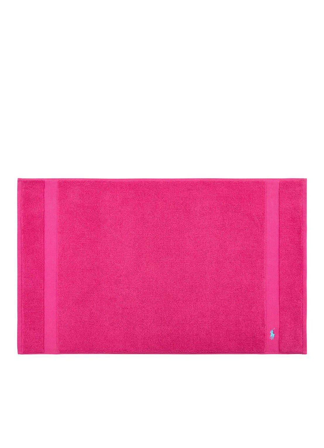 Ralph Lauren Polo Player badmat 55 x 90 cm - voorkant fuchsia