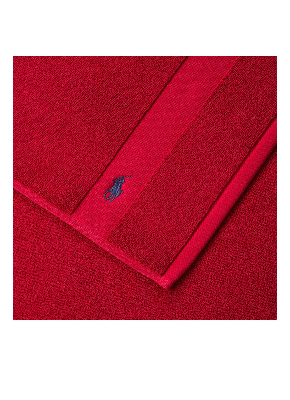 Ralph Lauren Polo Player badmat 55 x 90 cm - voorkant 2 rood
