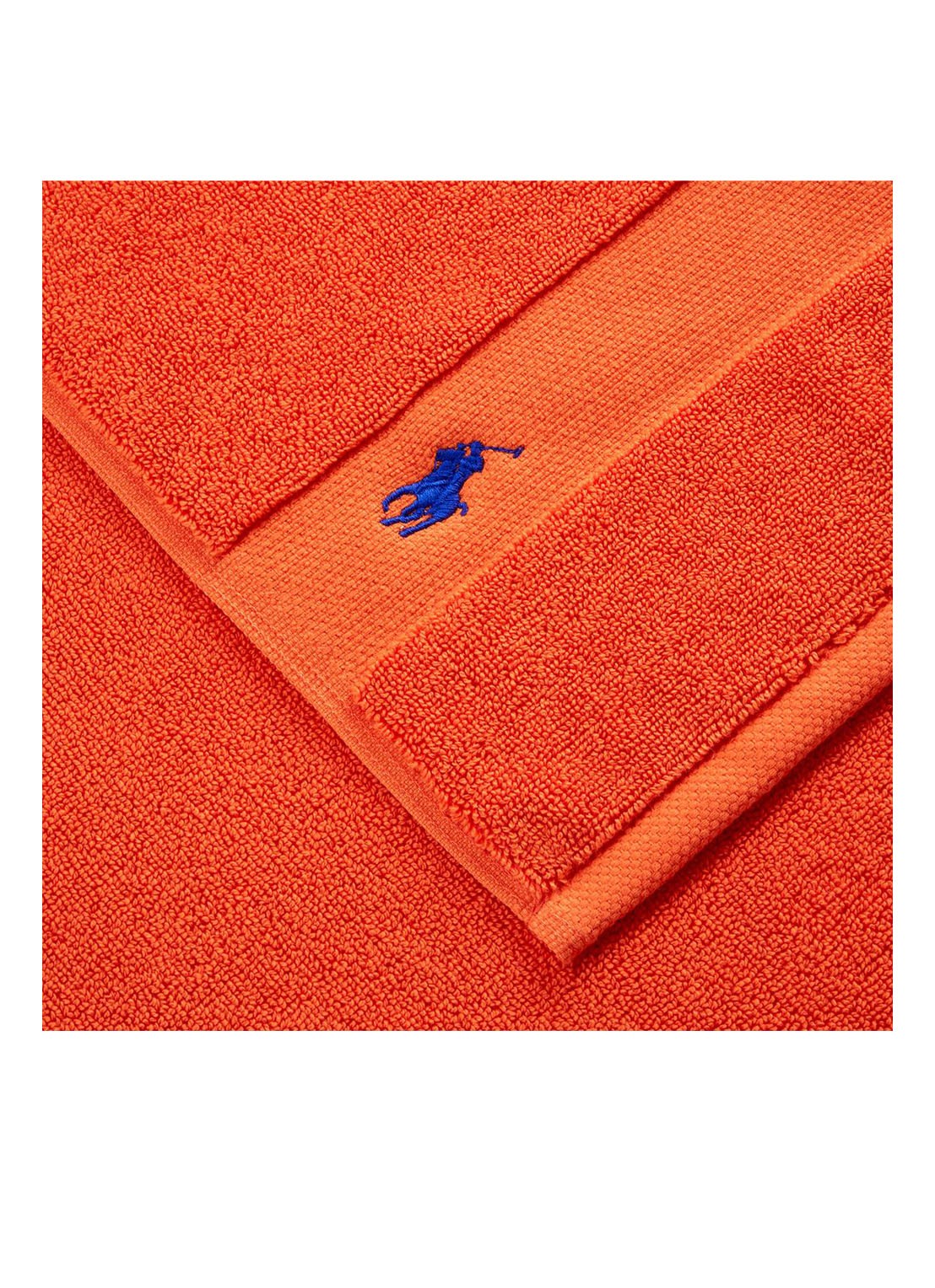 Ralph Lauren Polo Player badmat 55 x 90 cm - voorkant 3 oranje