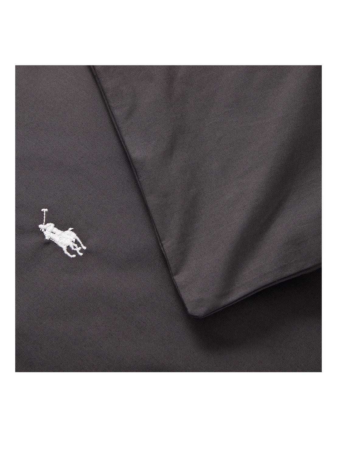 Ralph Lauren Polo Player dekbedovertrek van katoen perkal 220TC - exclusief kussenslopen - achterkant 11 antraciet