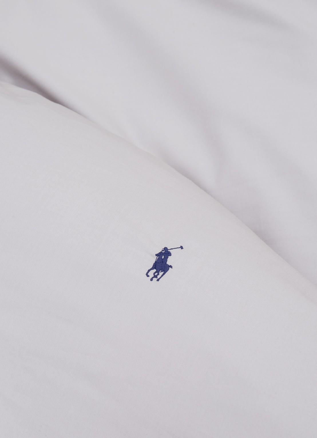 Ralph Lauren Polo Player dekbedovertrek van katoen perkal 220TC - exclusief kussenslopen - detail 3 lichtgrijs