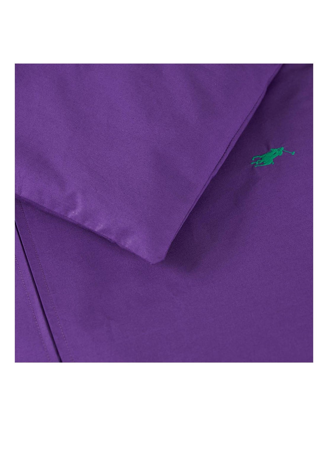 Ralph Lauren Polo Player dekbedovertrek van katoen perkal 220TC - exclusief kussenslopen - achterkant 2 paars