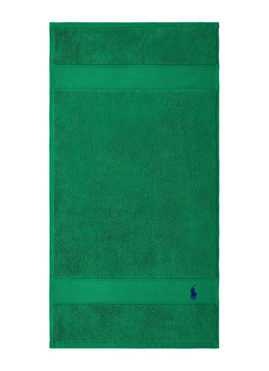 Ralph Lauren Polo Player gastendoek - 600 gr/m2 - 40 x 75 cm - voorkant groen