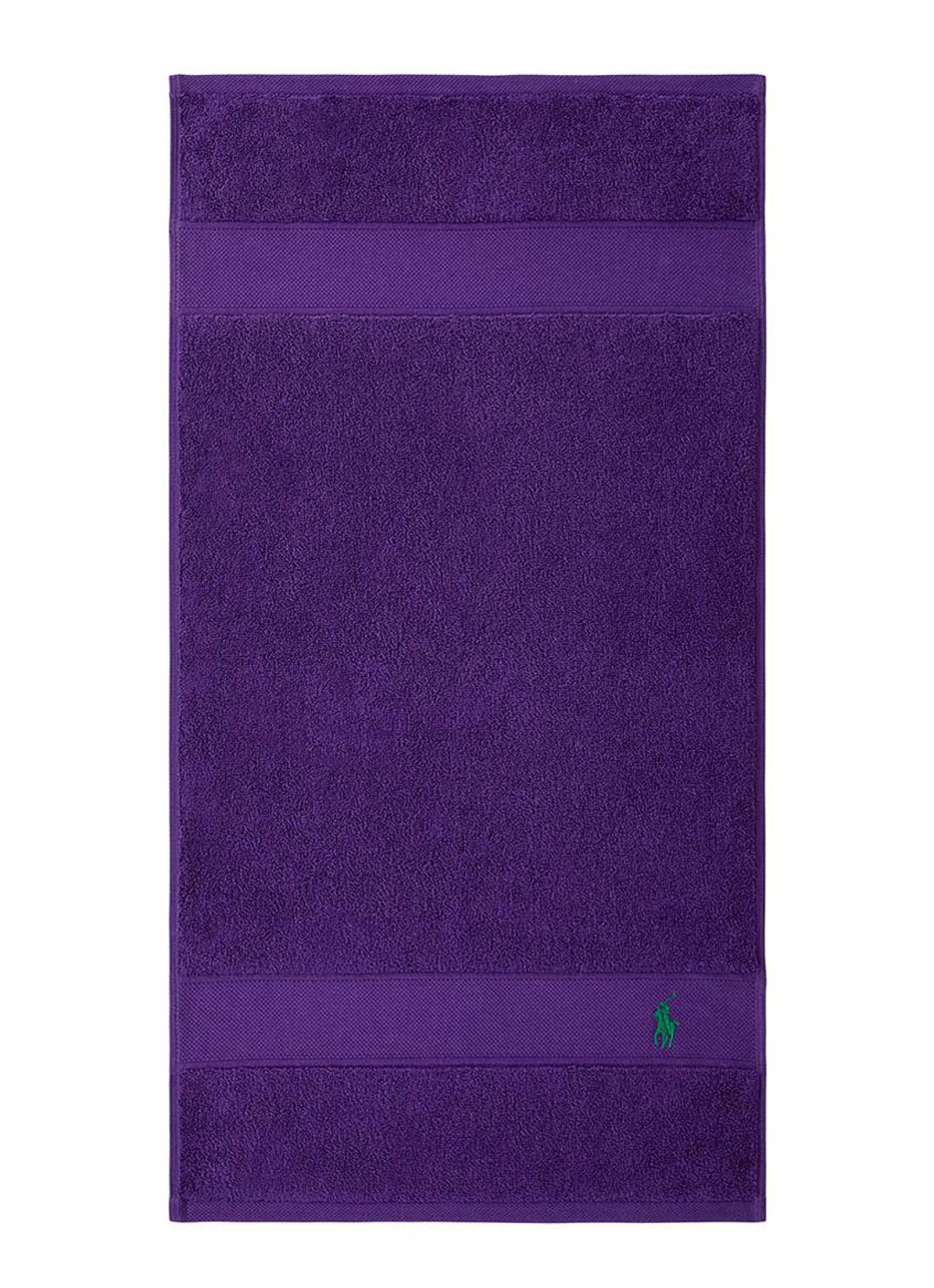 Ralph Lauren Polo Player gastendoek - 600 gr/m2 - 40 x 75 cm - voorkant 3 paars