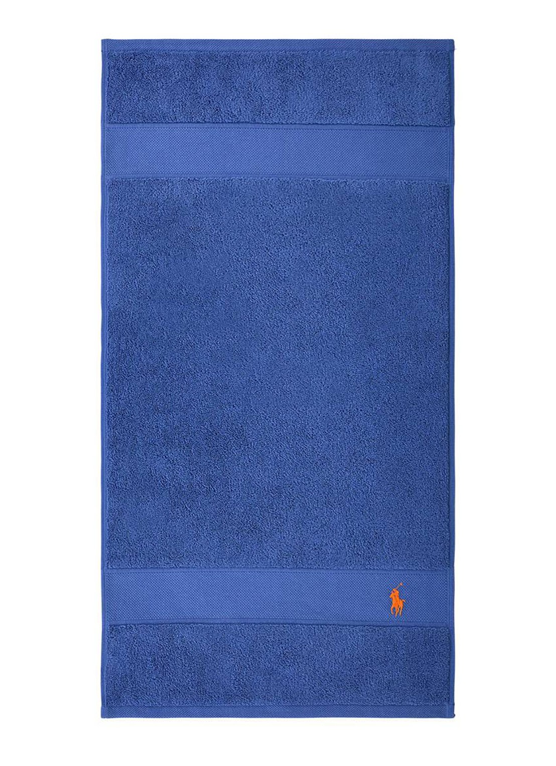 Ralph Lauren Polo Player gastendoek - 600 gr/m2 - 40 x 75 cm - voorkant 3 kobaltblauw