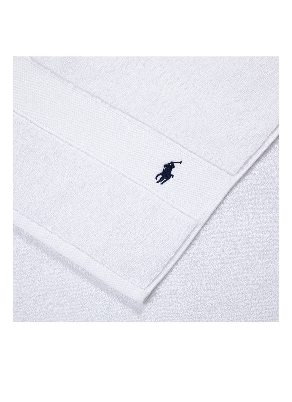 Ralph Lauren Polo Player gastendoek - 600 gr/m2 - 40 x 75 cm - voorkant 3 wit