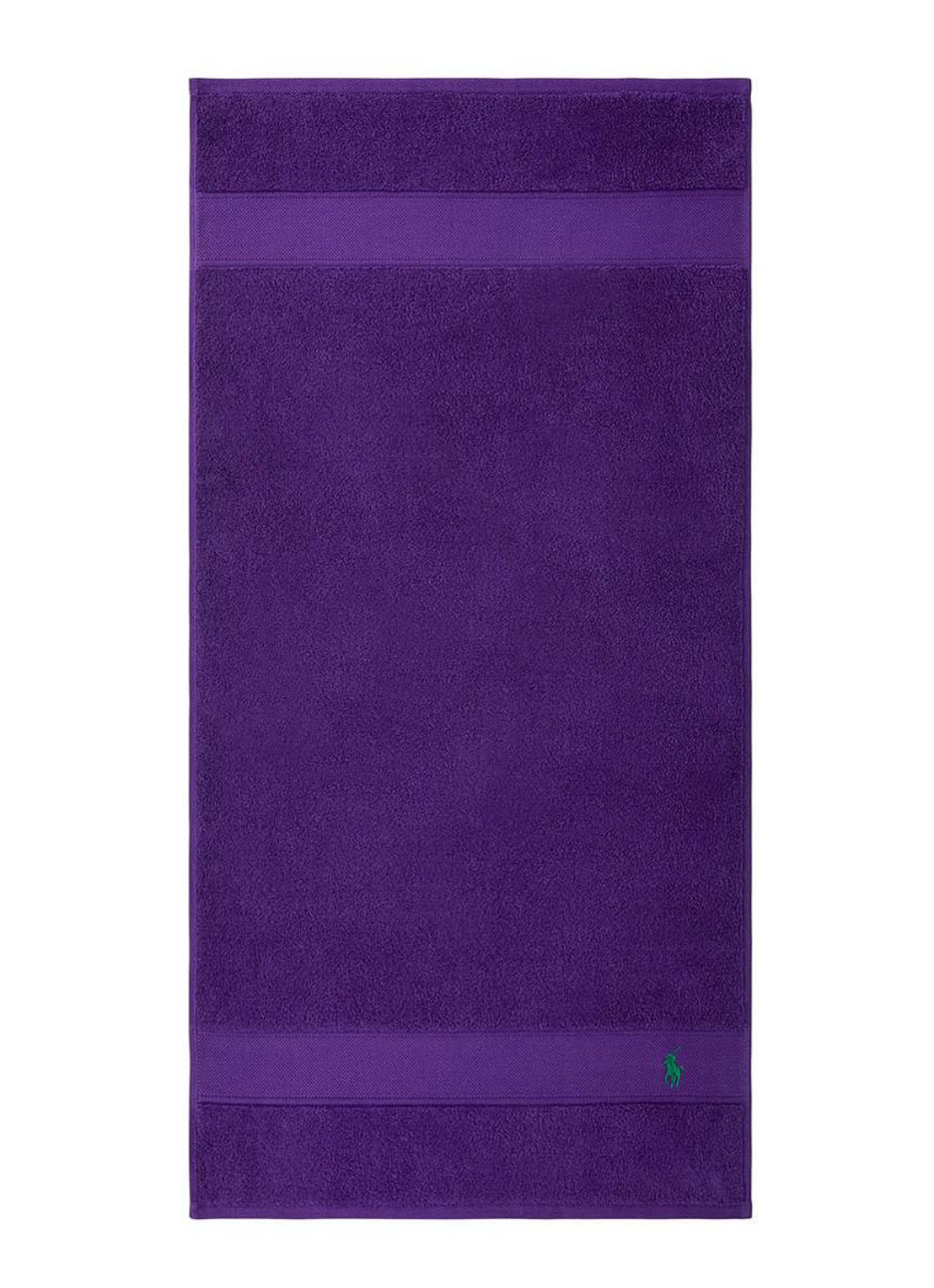 Ralph Lauren Polo Player handdoek - 600 gr/m2 - 50 x 100 cm - voorkant 2 paars