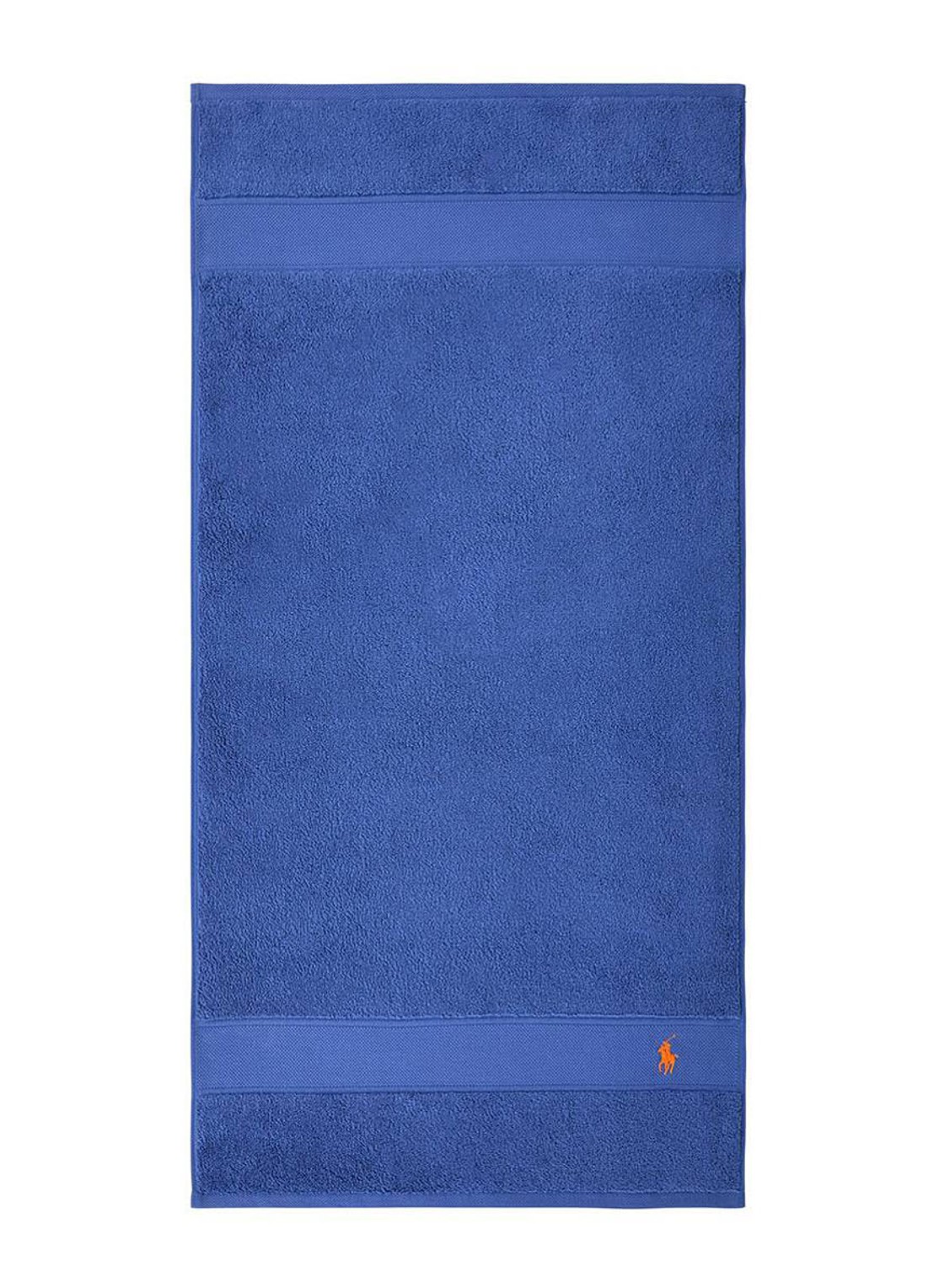 Ralph Lauren Polo Player handdoek - 600 gr/m2 - 50 x 100 cm - voorkant kobaltblauw
