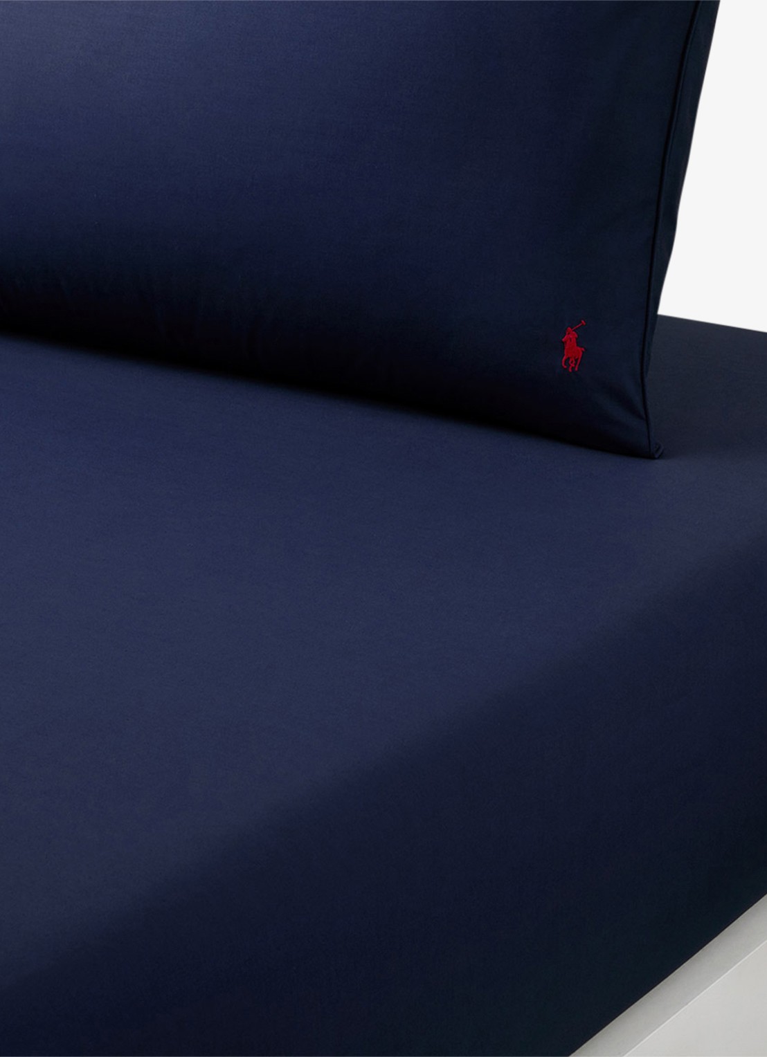 Ralph Lauren Polo Player hoeslaken van katoen perkal 80TC, hoekhoogte 33 cm - voorkant 3 donkerblauw