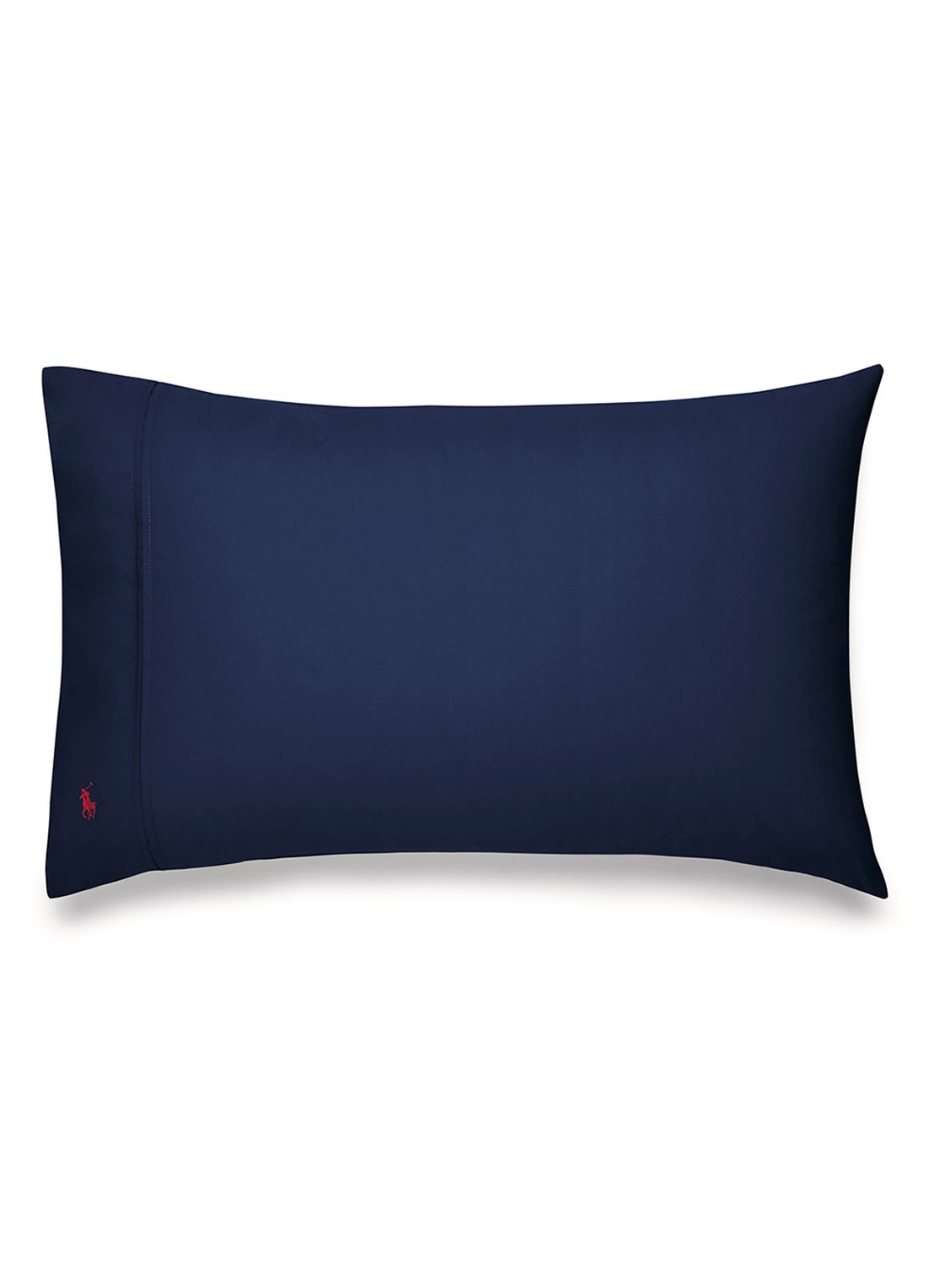 Ralph Lauren Polo Player kussensloop van katoen perkal in 2-pack - voorkant 2 donkerblauw