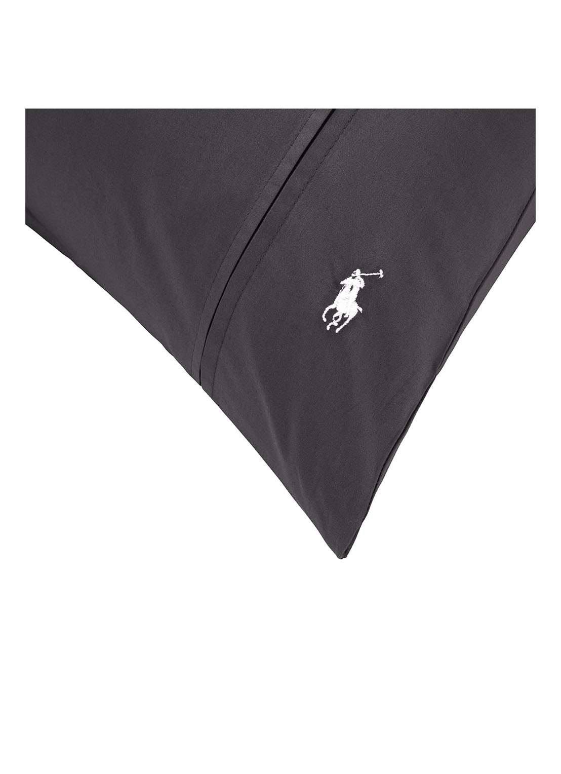 Ralph Lauren Polo Player kussensloop van katoen perkal in 2-pack - achterkant 4 antraciet