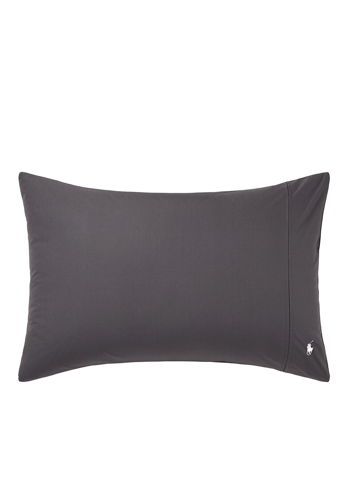 Ralph Lauren Polo Player kussensloop van katoen perkal in 2-pack - voorkant antraciet