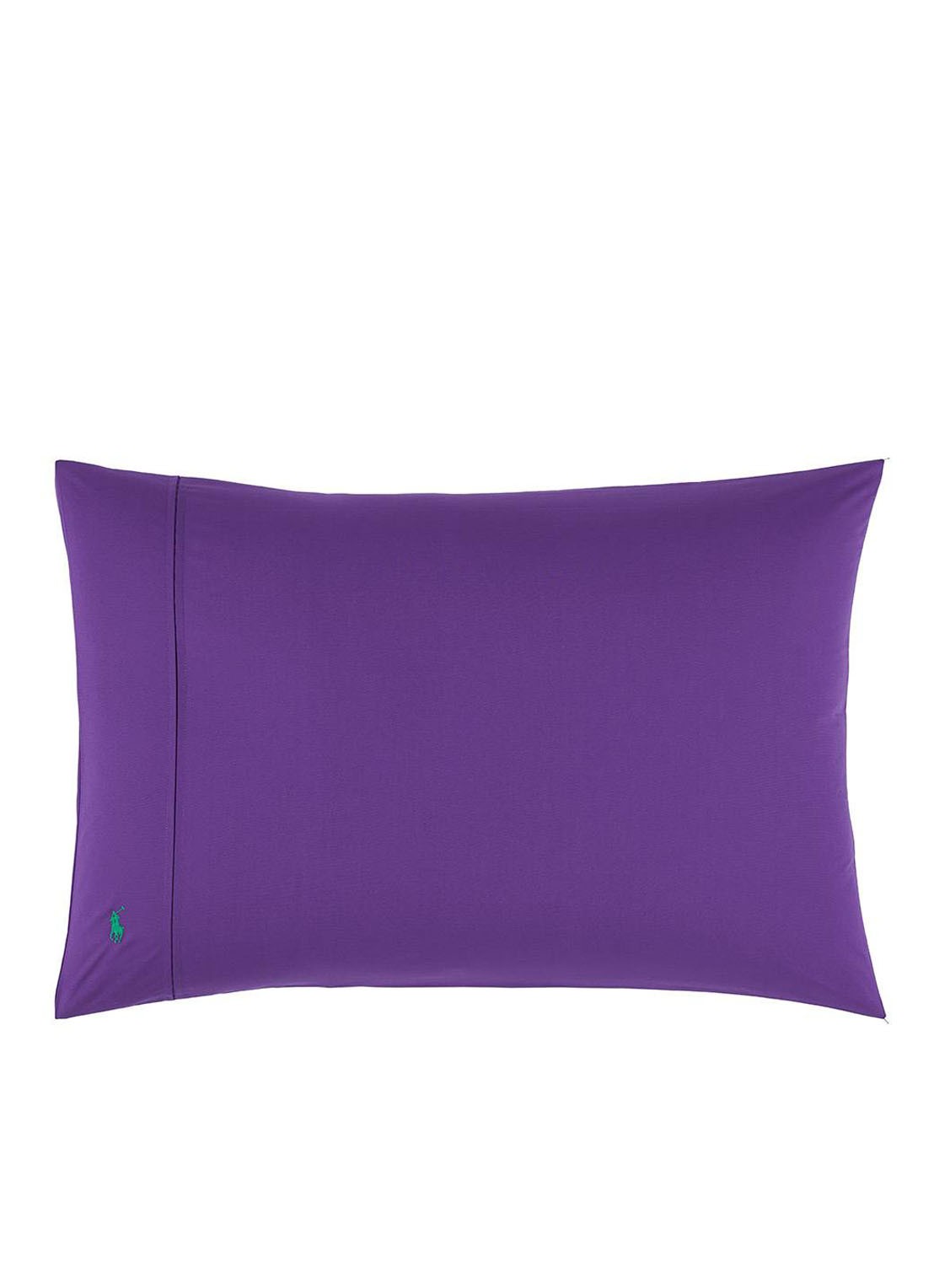 Ralph Lauren Polo Player kussensloop van katoen perkal in 2-pack - voorkant 3 paars