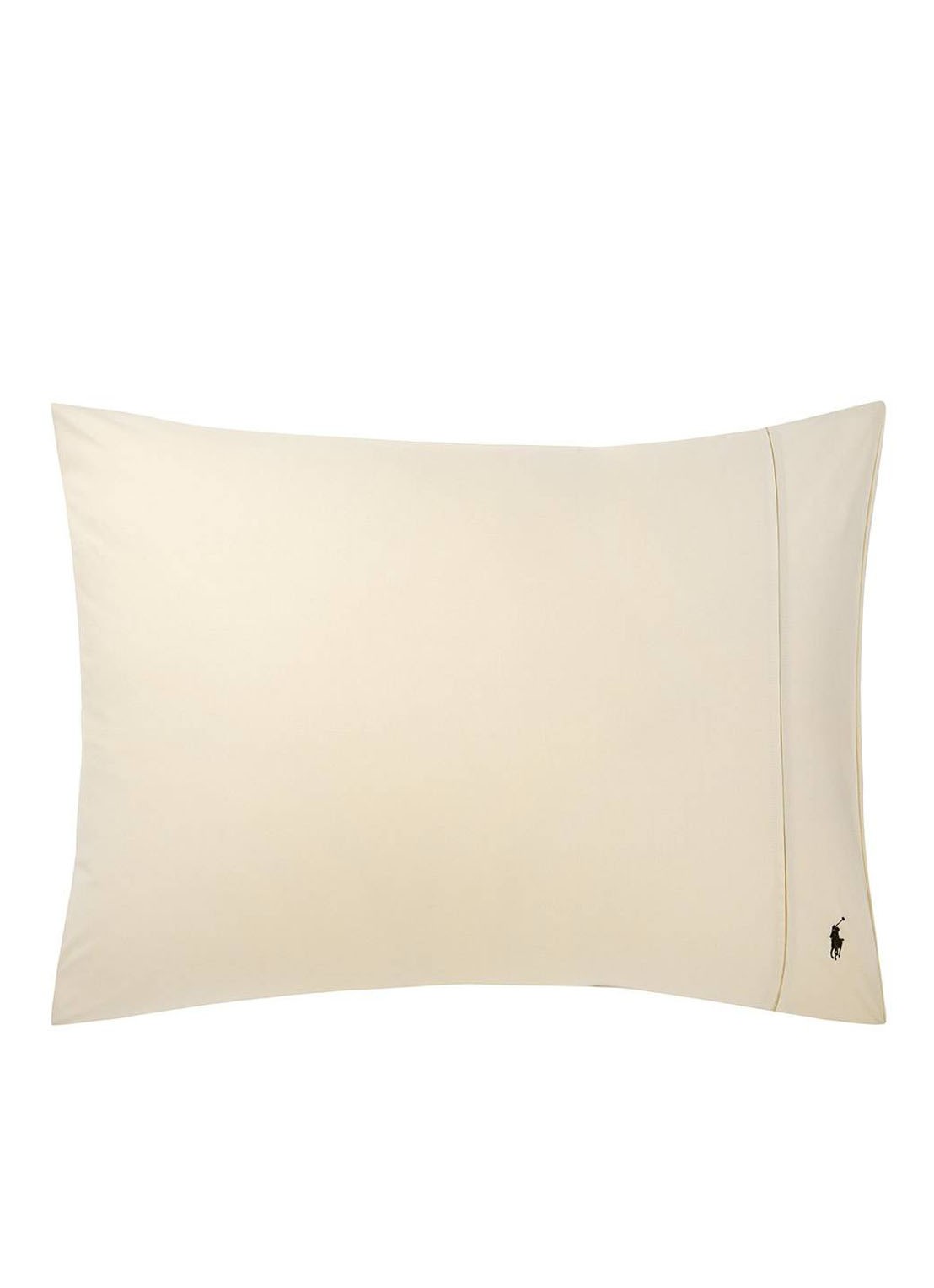 Ralph Lauren Polo Player kussensloop van katoen perkal in 2-pack - voorkant 9 beige