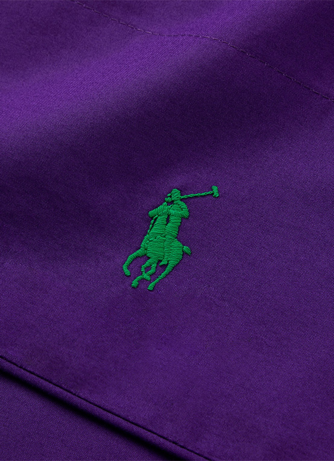 Ralph Lauren Polo Player laken van katoen perkal 80TC - voorkant 2 paars