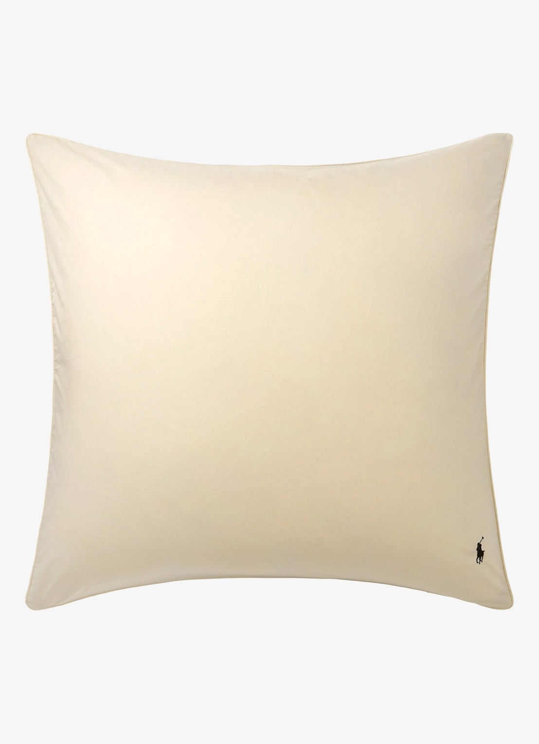 Ralph Lauren Polo Player Ruffle kussensloop van katoen perkal 80TC - voorkant 2 beige