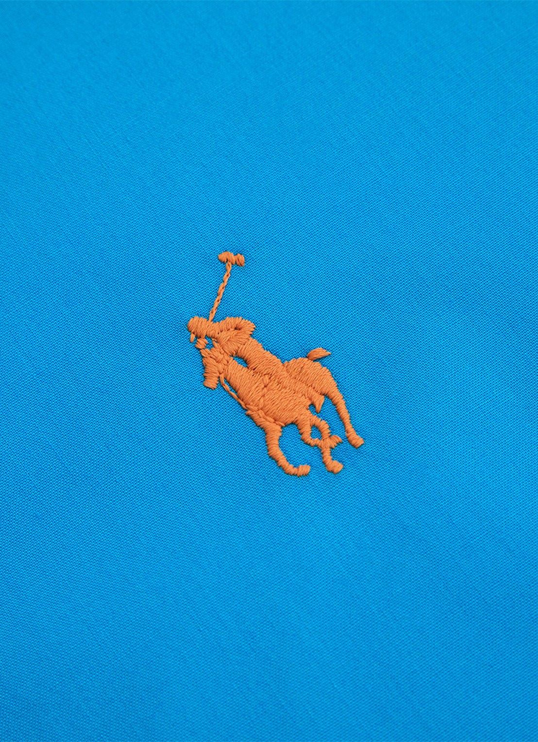Ralph Lauren Polo Player Ruffle kussensloop van katoen perkal 80TC - achterkant blauw