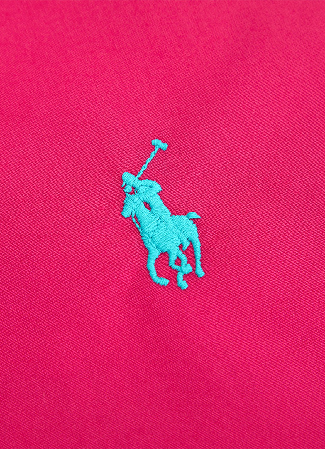 Ralph Lauren Polo Player Ruffle kussensloop van katoen perkal 80TC - achterkant 5 donkerroze