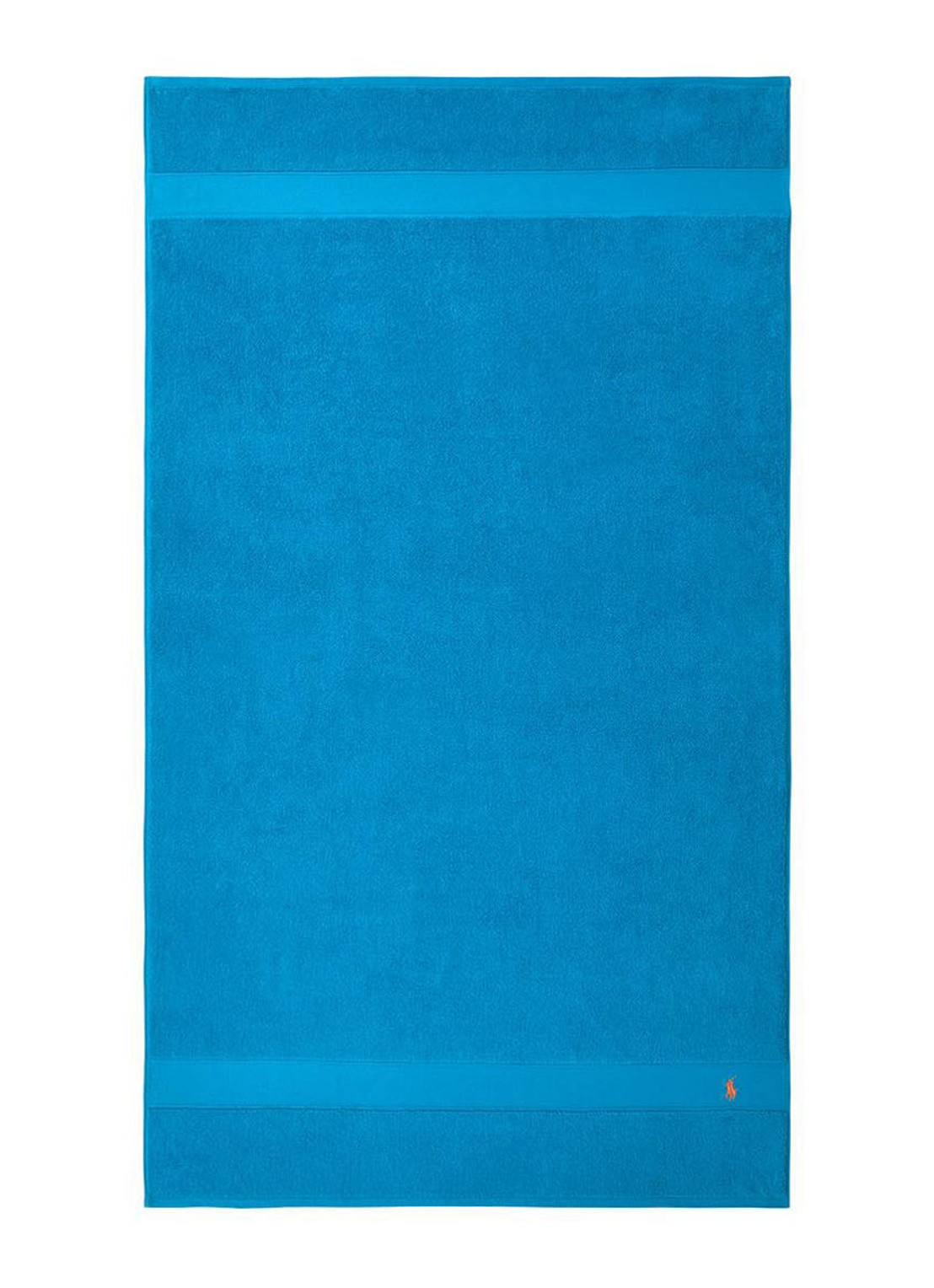 Ralph Lauren Polo Player strandlaken - 600gr/m2 - 90 x 160 cm - voorkant blauw