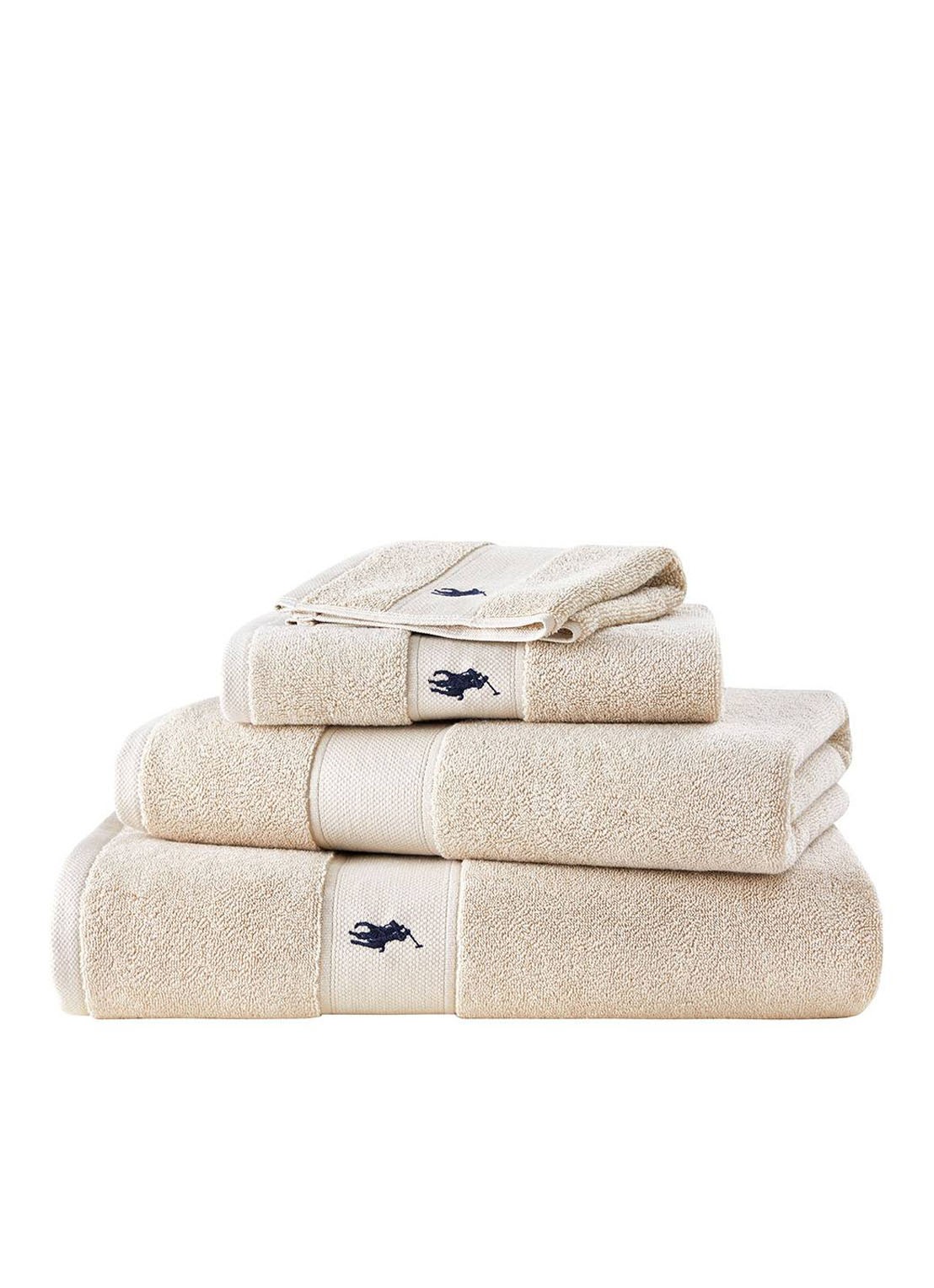 Ralph Lauren Polo Player strandlaken - 600gr/m2 - 90 x 160 cm - detail 4 beige