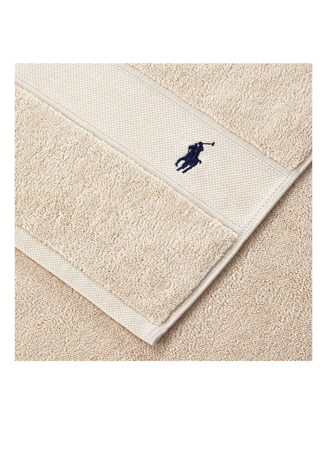 Ralph Lauren Polo Player strandlaken - 600gr/m2 - 90 x 160 cm - voorkant 3 beige