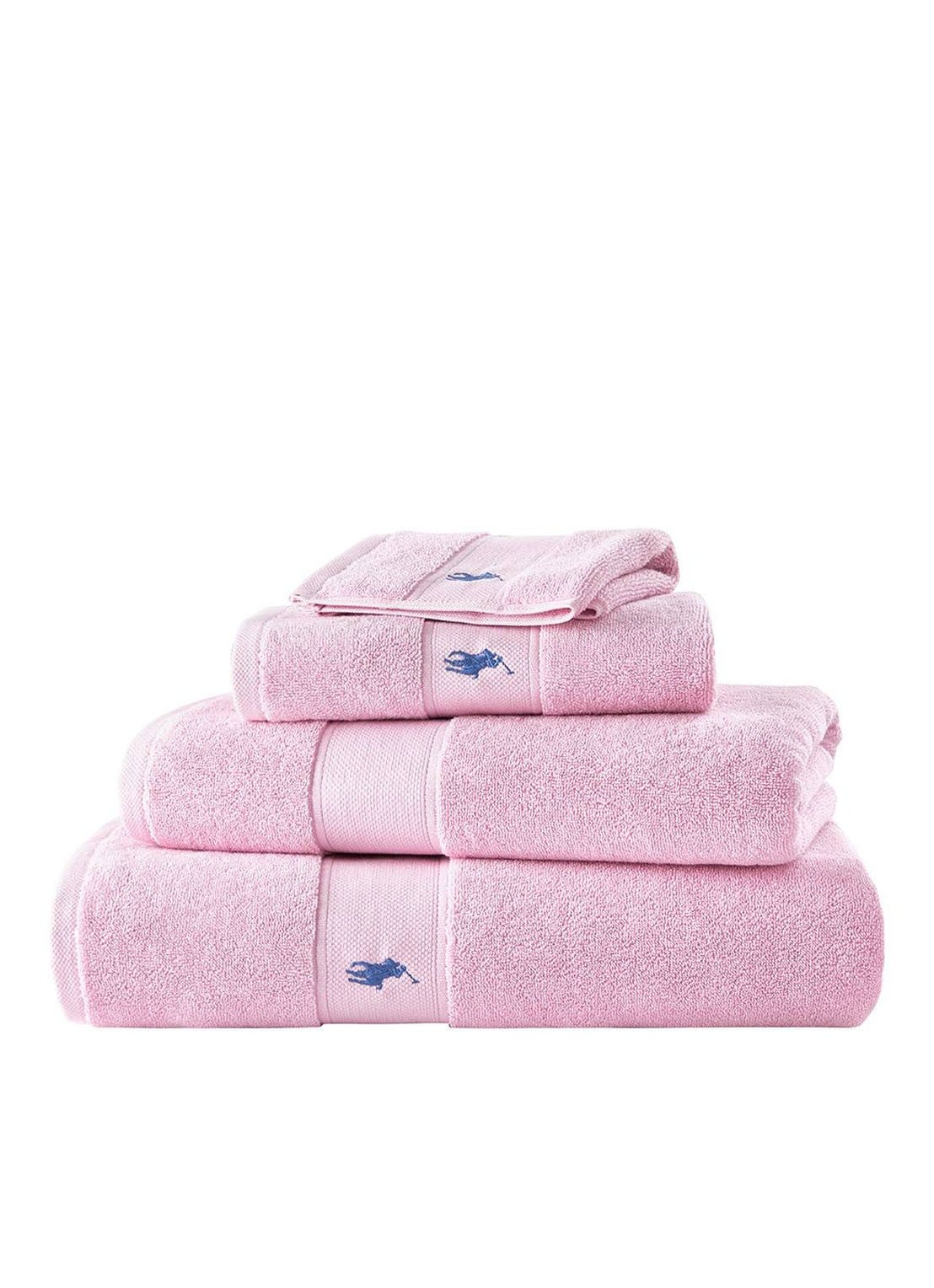 Ralph Lauren Polo Player strandlaken - 600gr/m2 - 90 x 160 cm - detail 2 lichtroze