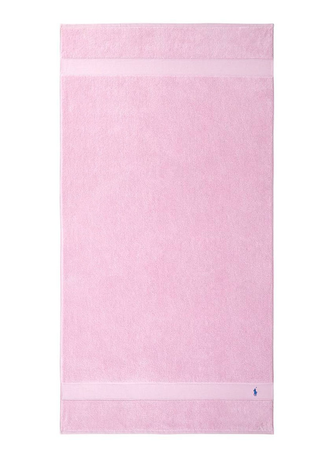 Ralph Lauren Polo Player strandlaken - 600gr/m2 - 90 x 160 cm - voorkant 3 lichtroze