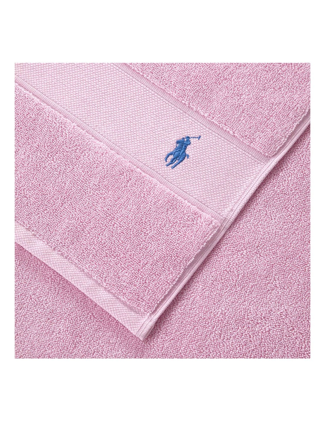 Ralph Lauren Polo Player strandlaken - 600gr/m2 - 90 x 160 cm - voorkant 4 lichtroze