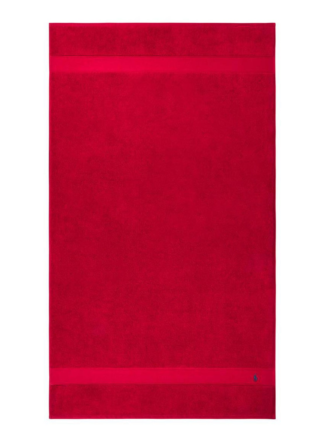 Ralph Lauren Polo Player strandlaken - 600gr/m2 - 90 x 160 cm - voorkant rood