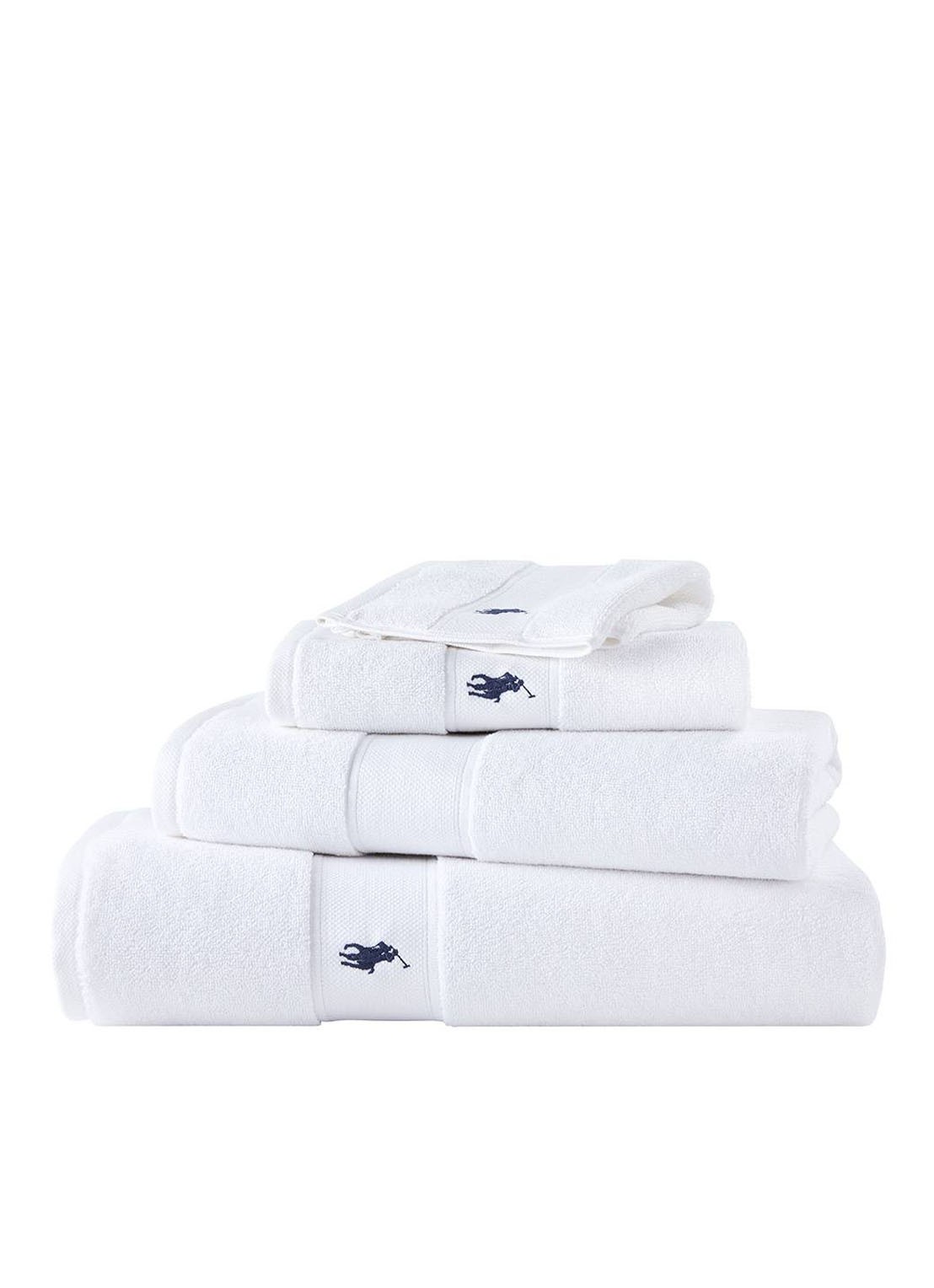 Ralph Lauren Polo Player strandlaken - 600gr/m2 - 90 x 160 cm - detail 3 wit