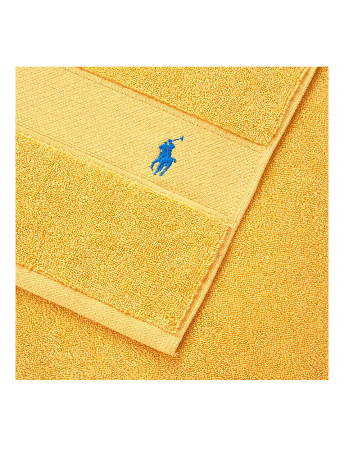 Ralph Lauren Polo Player strandlaken - 600gr/m2 - 90 x 160 cm - voorkant 3 geel