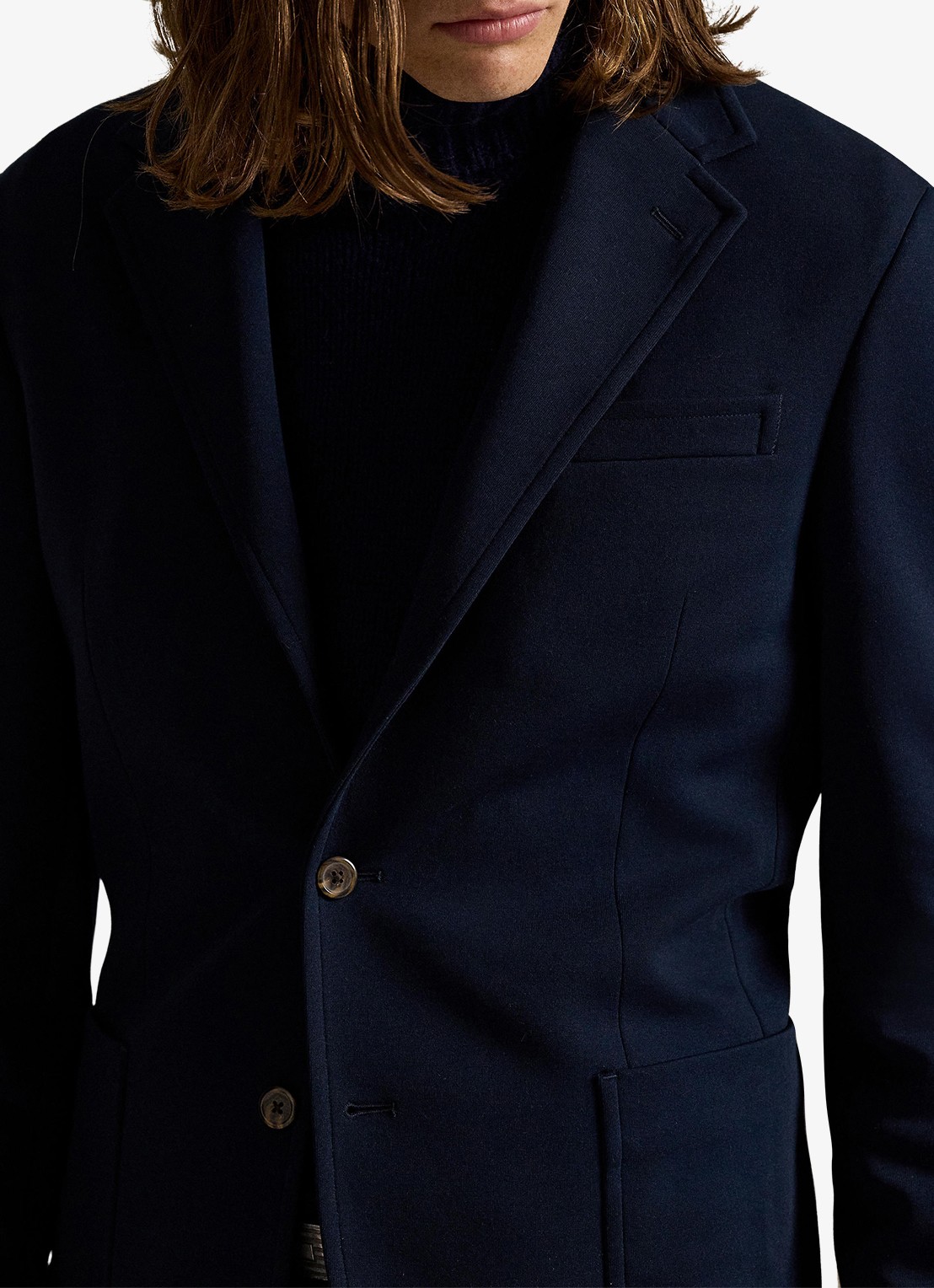 Ralph Lauren Polo Soft modern fit double-knit colbert - detail 5 aviator navy / donkerblauw