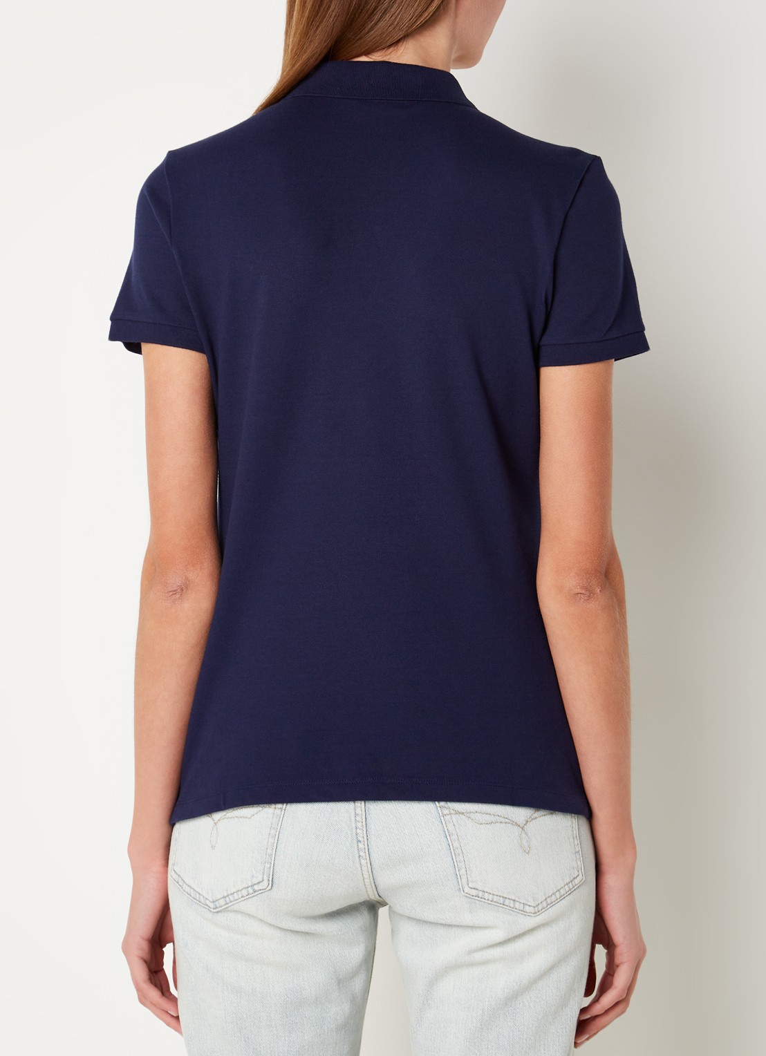 Ralph Lauren Polo van piqué katoen met logoborduring - achterkant 4 blauw