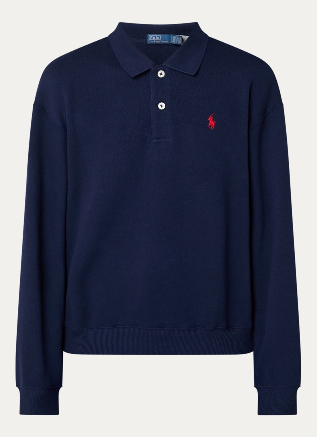 Ralph Lauren Polo van piqué katoen - voorkant donkerblauw