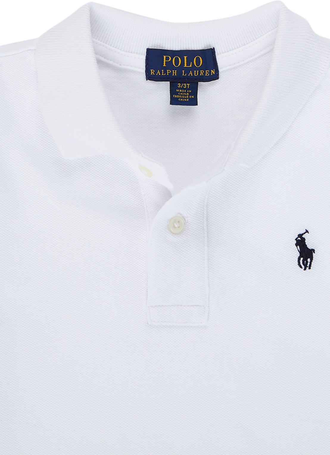 Ralph Lauren Polo van piqué katoen - detail 2 wit