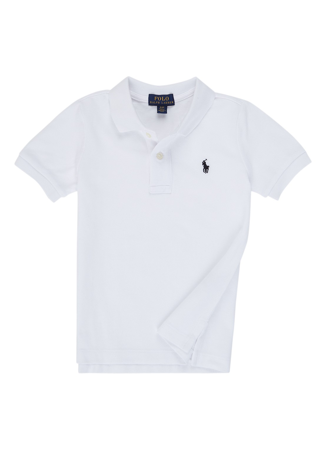 Ralph Lauren Polo van piqué katoen - voorkant 4 wit