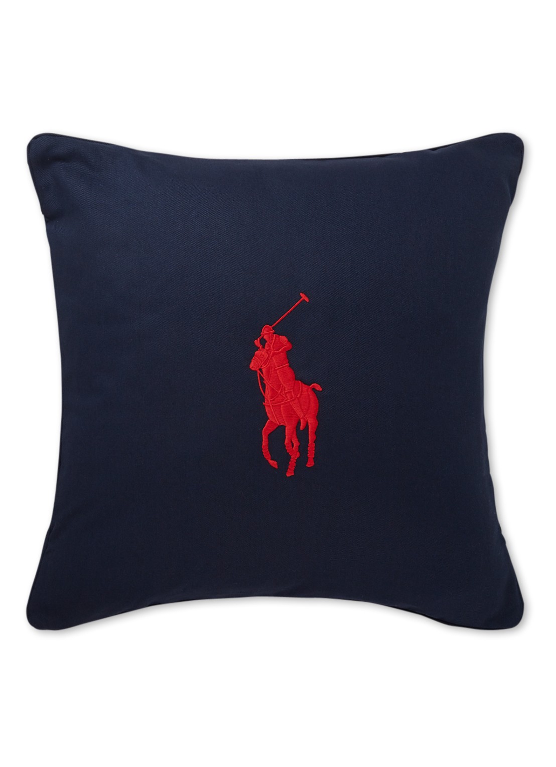 Ralph Lauren Pony sierkussenhoes 50 x 50 cm - voorkant 2 donkerblauw